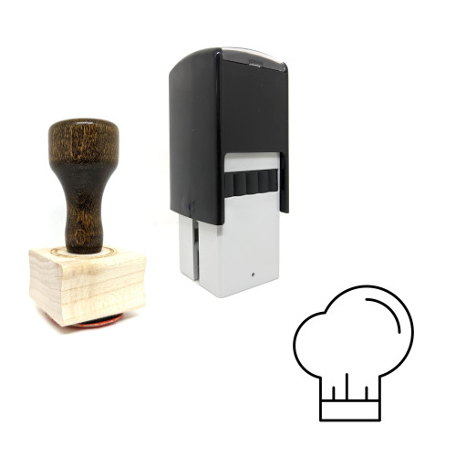 "Cooking Hat" rubber stamp with 3 sample imprints of the image