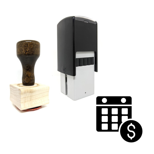 "Schedule Payment" rubber stamp with 3 sample imprints of the image