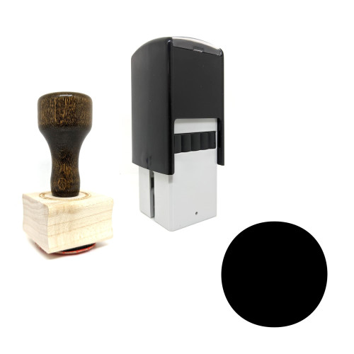 "Moon" rubber stamp with 3 sample imprints of the image