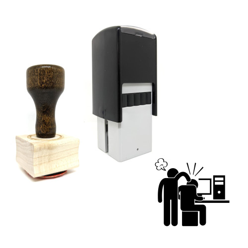 "Office Bully" rubber stamp with 3 sample imprints of the image