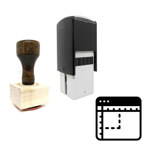 "Architecture" rubber stamp with 3 sample imprints of the image