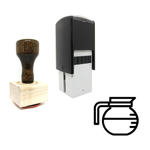 "Coffee Pot" rubber stamp with 3 sample imprints of the image