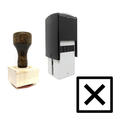 "Cancel" rubber stamp with 3 sample imprints of the image