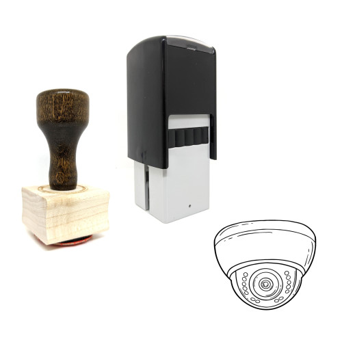 "Security Camera" rubber stamp with 3 sample imprints of the image