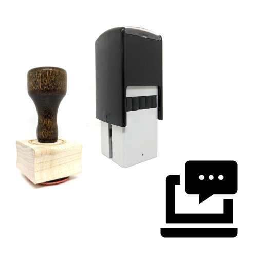 "Webinar" rubber stamp with 3 sample imprints of the image