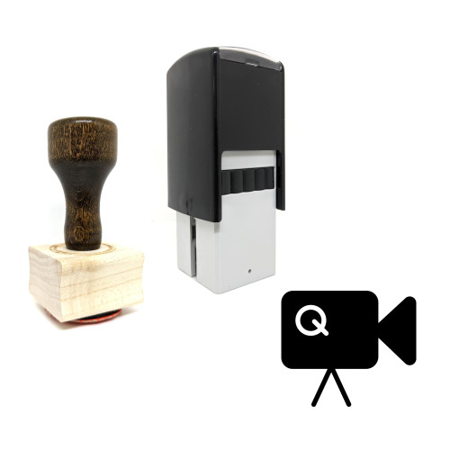 "Video Recording" rubber stamp with 3 sample imprints of the image