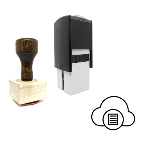 "Cloud Document" rubber stamp with 3 sample imprints of the image