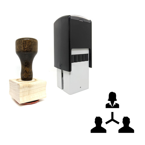 "Manager" rubber stamp with 3 sample imprints of the image