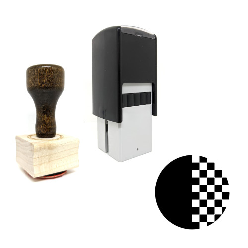 "Opacity" rubber stamp with 3 sample imprints of the image