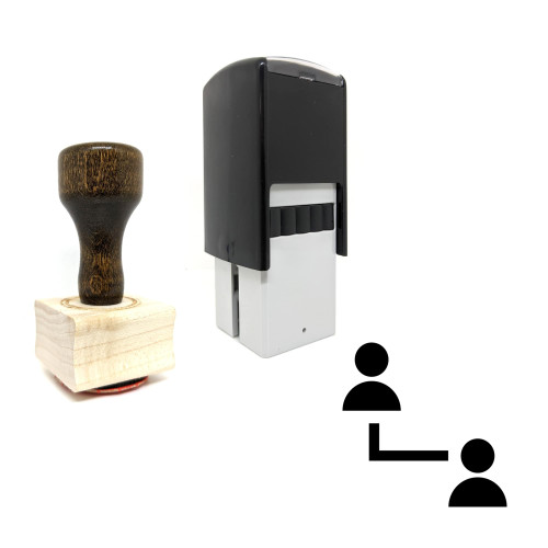 "Connect" rubber stamp with 3 sample imprints of the image