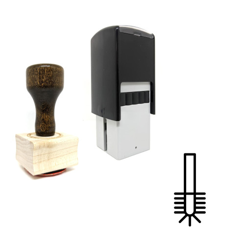 "Toilet Brush" rubber stamp with 3 sample imprints of the image