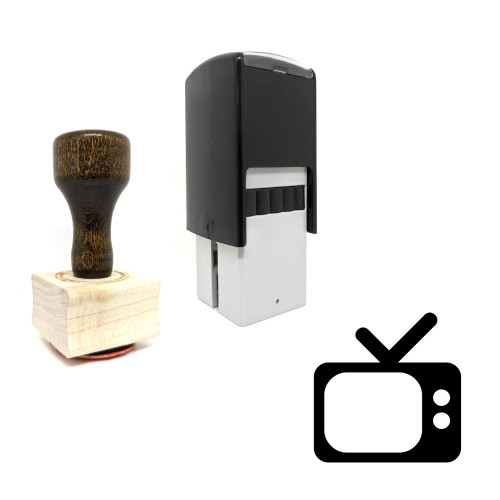 "Television" rubber stamp with 3 sample imprints of the image