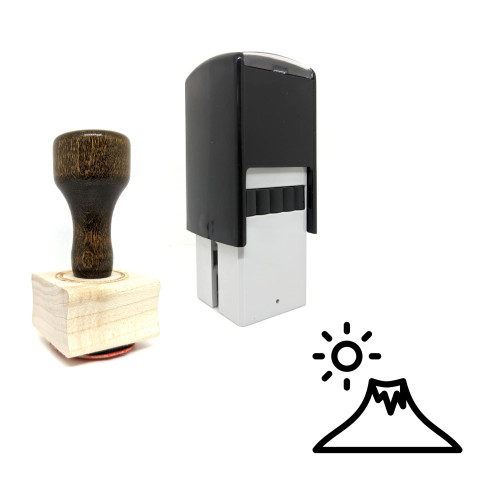 "Kilimanjaro" rubber stamp with 3 sample imprints of the image