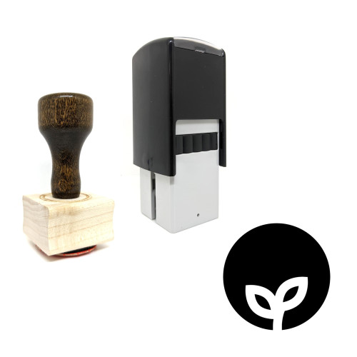 "Nature" rubber stamp with 3 sample imprints of the image