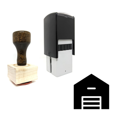 "Warehouse" rubber stamp with 3 sample imprints of the image