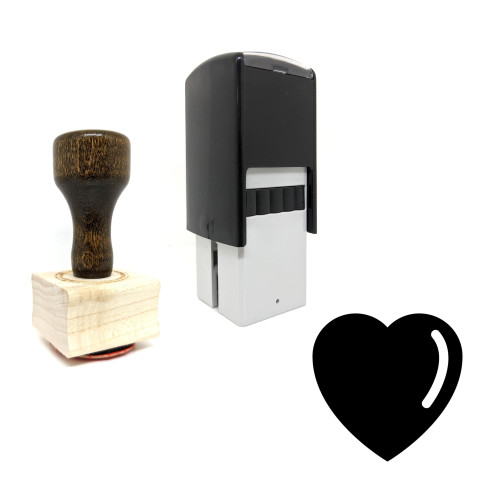 "Heart Symbol" rubber stamp with 3 sample imprints of the image