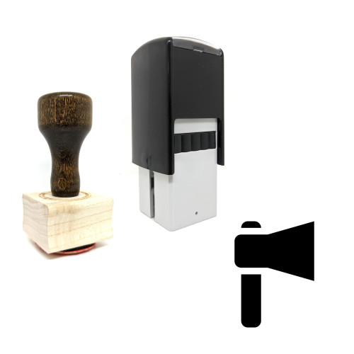 "Axe" rubber stamp with 3 sample imprints of the image