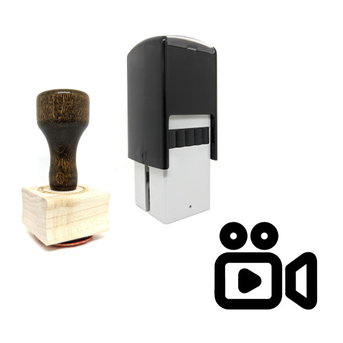 "Video Recording" rubber stamp with 3 sample imprints of the image