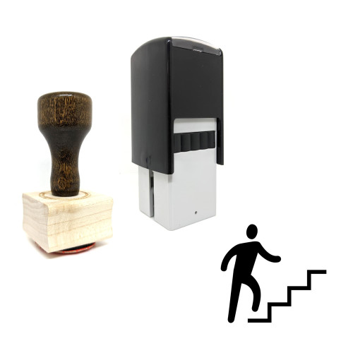 "Stairwell" rubber stamp with 3 sample imprints of the image