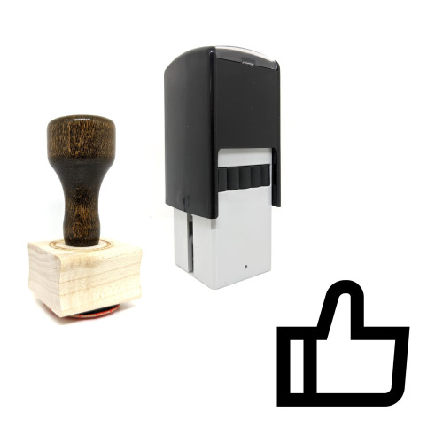 "Thumbs Up" rubber stamp with 3 sample imprints of the image