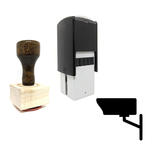 "Security Camera" rubber stamp with 3 sample imprints of the image