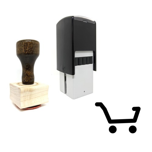 "Cart" rubber stamp with 3 sample imprints of the image