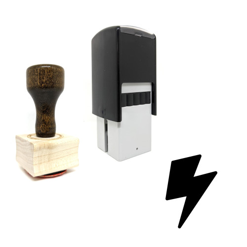 "Thunder" rubber stamp with 3 sample imprints of the image