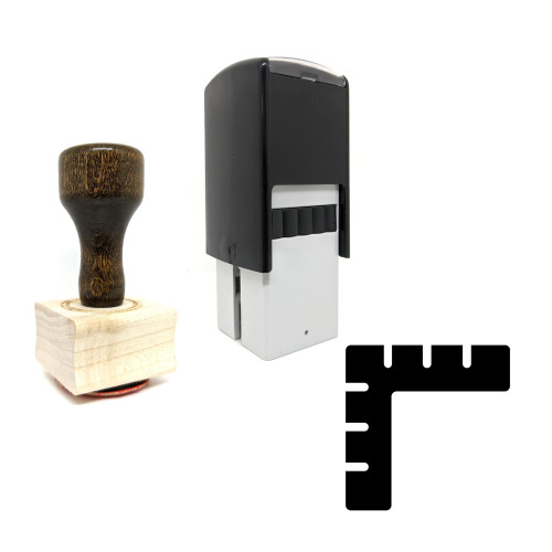 "Square" rubber stamp with 3 sample imprints of the image