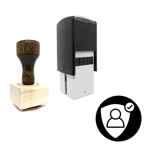 "Secured Profile" rubber stamp with 3 sample imprints of the image