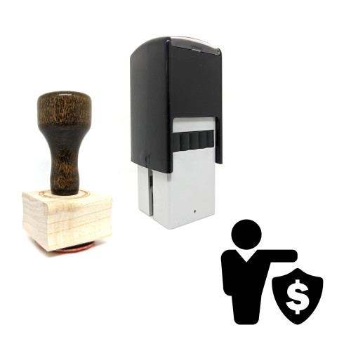 "Business Protection" rubber stamp with 3 sample imprints of the image