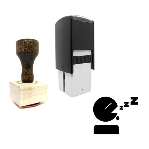 "Snore" rubber stamp with 3 sample imprints of the image