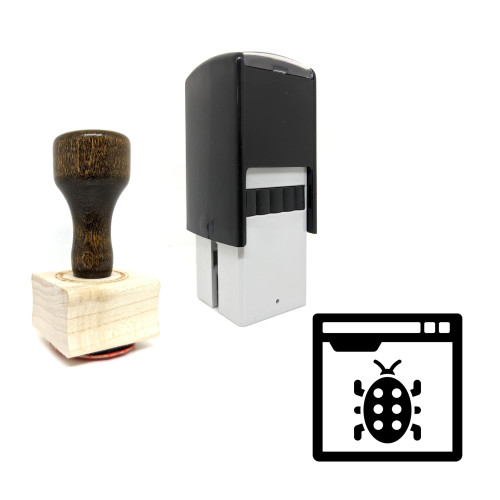 "Web Malware" rubber stamp with 3 sample imprints of the image