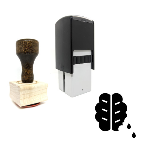 "Brain" rubber stamp with 3 sample imprints of the image