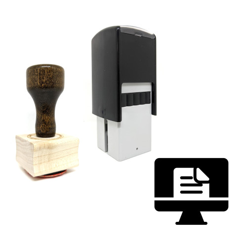 "LCD" rubber stamp with 3 sample imprints of the image