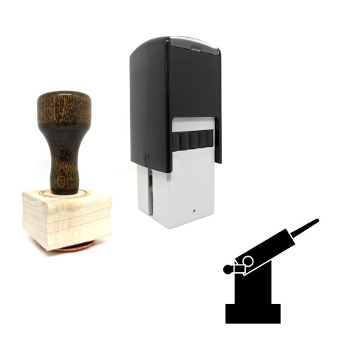 "Weapon" rubber stamp with 3 sample imprints of the image