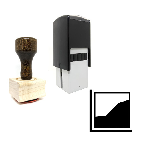 "Area Chart" rubber stamp with 3 sample imprints of the image