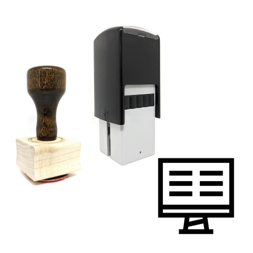 "Monitor" rubber stamp with 3 sample imprints of the image