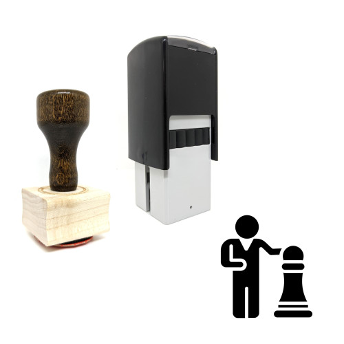 "Strategic Person" rubber stamp with 3 sample imprints of the image