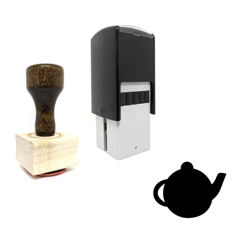 "Teapot" rubber stamp with 3 sample imprints of the image