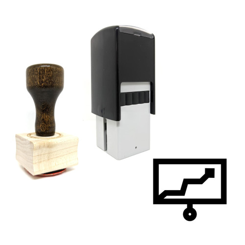 "Business Chart" rubber stamp with 3 sample imprints of the image