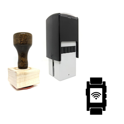 "Pebble Connecting" rubber stamp with 3 sample imprints of the image