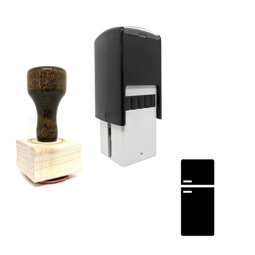 "Fridge" rubber stamp with 3 sample imprints of the image