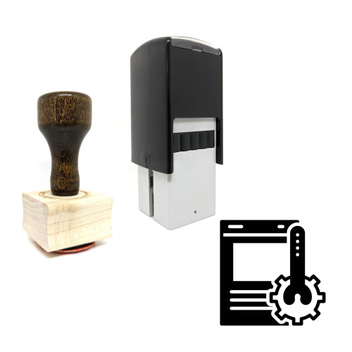 "Website Optimization" rubber stamp with 3 sample imprints of the image