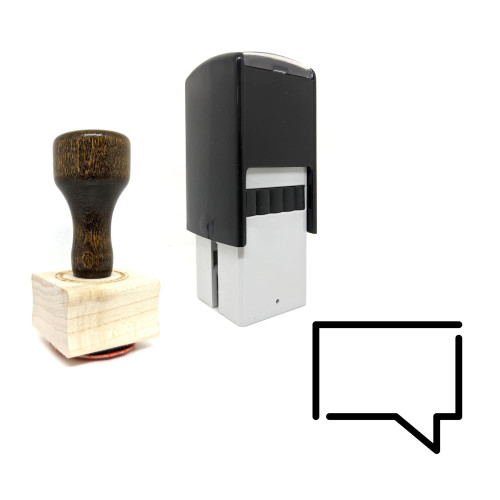 "Speech Bubble" rubber stamp with 3 sample imprints of the image