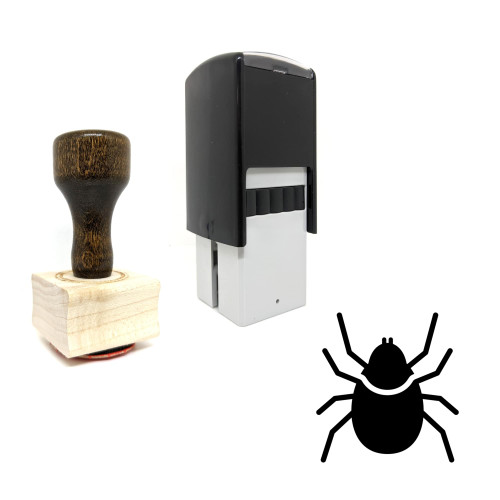 "Tick" rubber stamp with 3 sample imprints of the image