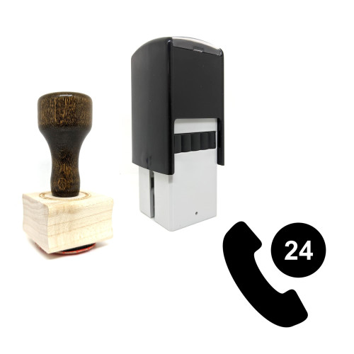 "Call Center" rubber stamp with 3 sample imprints of the image