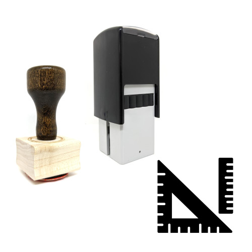 "Rulers" rubber stamp with 3 sample imprints of the image