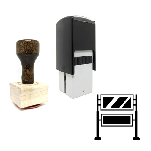"Billboard" rubber stamp with 3 sample imprints of the image