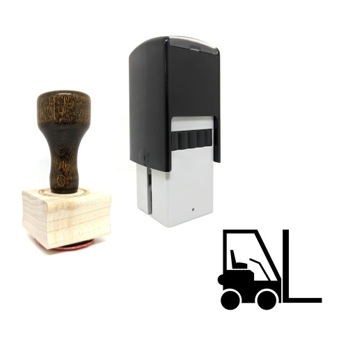 "Forklift" rubber stamp with 3 sample imprints of the image