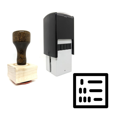 "Ordered List" rubber stamp with 3 sample imprints of the image